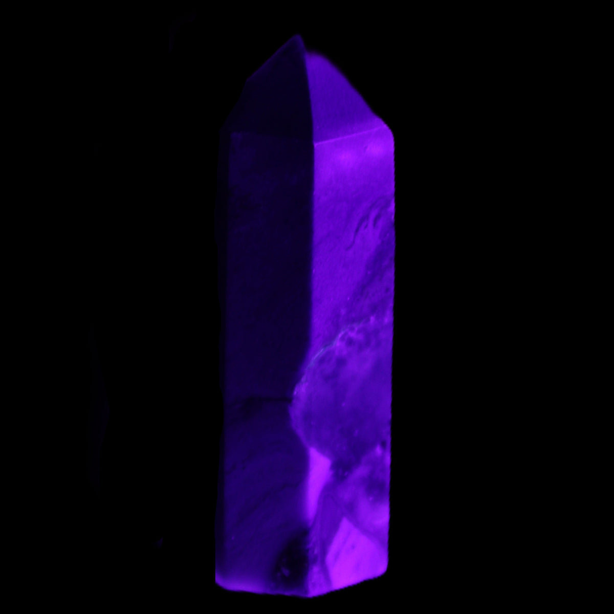 Charoite wand 63*20*18mm 56g in UV light - Rocks and Things Store
