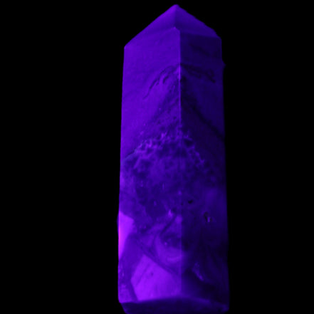 Charoite wand 63*20*18mm 56g in UV light - Rocks and Things Store