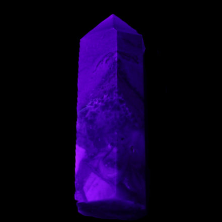 Charoite wand 63*20*18mm 56g in UV light - Rocks and Things Store