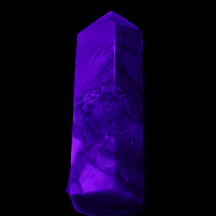 Charoite wand 63*20*18mm 56g in UV light - Rocks and Things Store