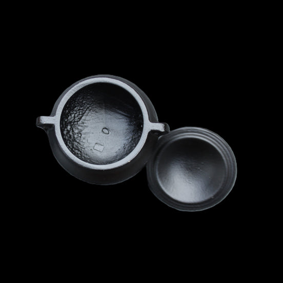 Small Cast Iron Incense Burner with Lid 67mm 224g in sunlight - Rocks and Things Store