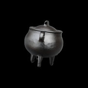 Small Cast Iron Incense Burner with Lid 67mm 224g in sunlight - Rocks and Things Store