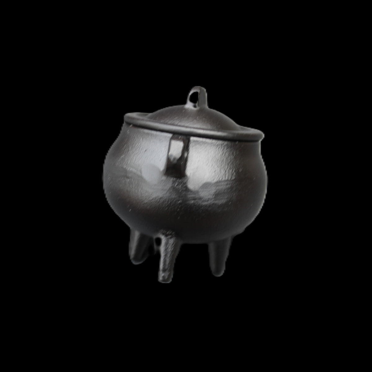 Small Cast Iron Incense Burner with Lid 67mm 224g in sunlight - Rocks and Things Store