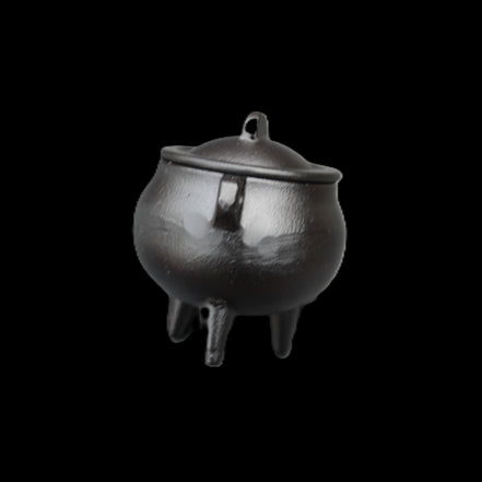 Small Cast Iron Incense Burner with Lid 67mm 224g in sunlight - Rocks and Things Store