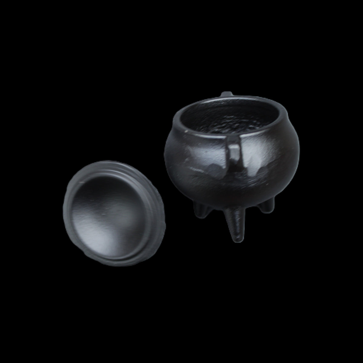 Small Cast Iron Incense Burner with Lid 67mm 224g in sunlight - Rocks and Things Store