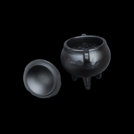 Small Cast Iron Incense Burner with Lid 67mm 224g in sunlight - Rocks and Things Store
