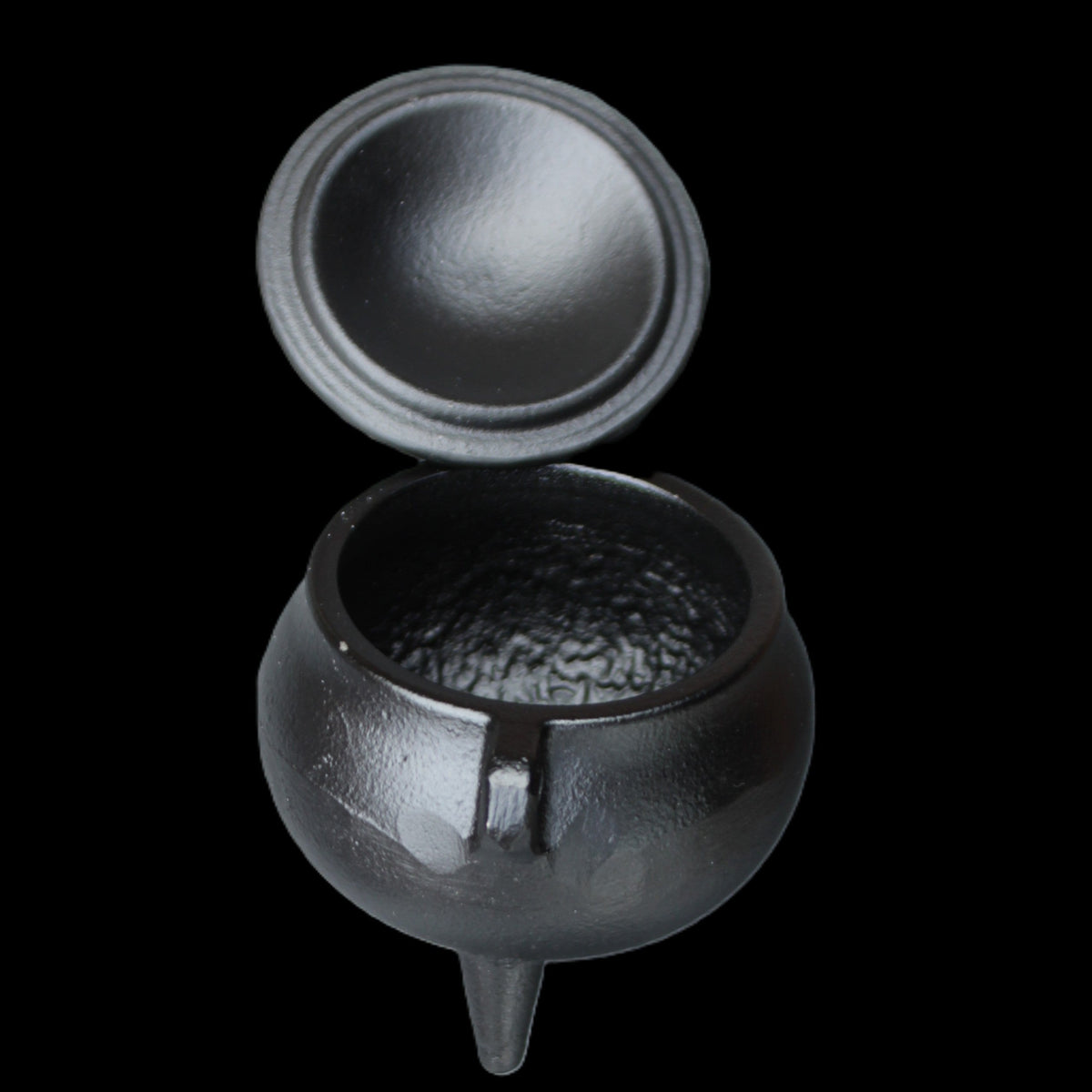 Small Cast Iron Incense Burner with Lid 67mm 224g in sunlight - Rocks and Things Store