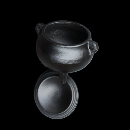 Small Cast Iron Incense Burner with Lid 67mm 224g in sunlight - Rocks and Things Store
