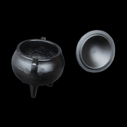 Small Cast Iron Incense Burner with Lid 67mm 224g in sunlight - Rocks and Things Store