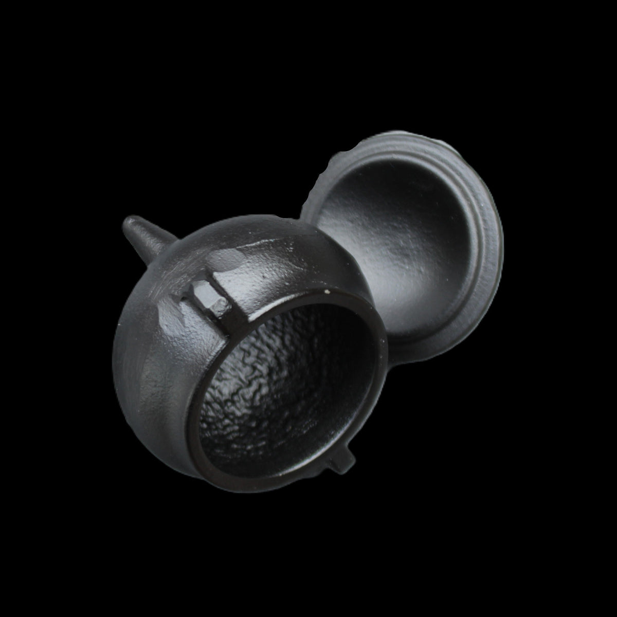 Small Cast Iron Incense Burner with Lid 67mm 224g in sunlight - Rocks and Things Store