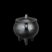 Small Cast Iron Incense Burner with Lid 67mm 224g in sunlight - Rocks and Things Store