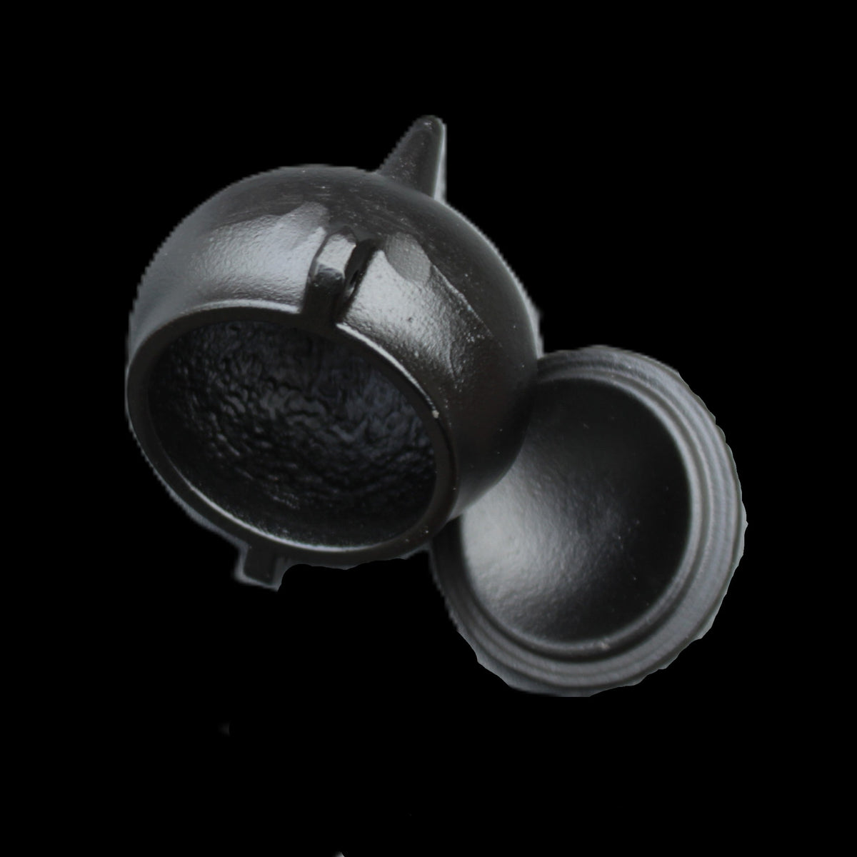 Small Cast Iron Incense Burner with Lid 67mm 224g in sunlight - Rocks and Things Store