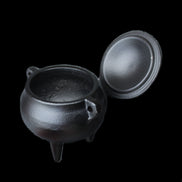 Small Cast Iron Incense Burner with Lid 67mm 224g in sunlight - Rocks and Things Store