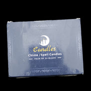 Black Chime Spell Candles 10.2cm unscented 24-pack in sunlight - Rocks and Things Store