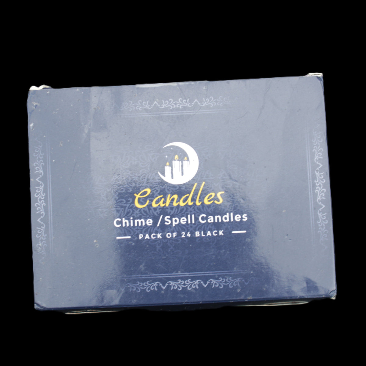 Black Chime Spell Candles 10.2cm unscented 24-pack in sunlight - Rocks and Things Store