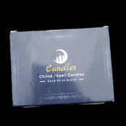 Black Chime Spell Candles 10.2cm unscented 24-pack in sunlight - Rocks and Things Store