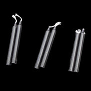 Two Black Chime Spell Candles 10.2cm unscented in sunlight - Rocks and Things Store