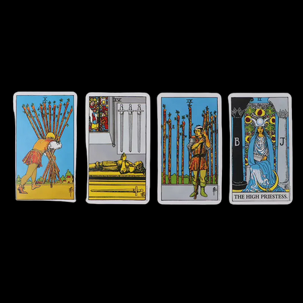 The Rider Tarot card deck with guide in sunlight - Rocks and Things Store
