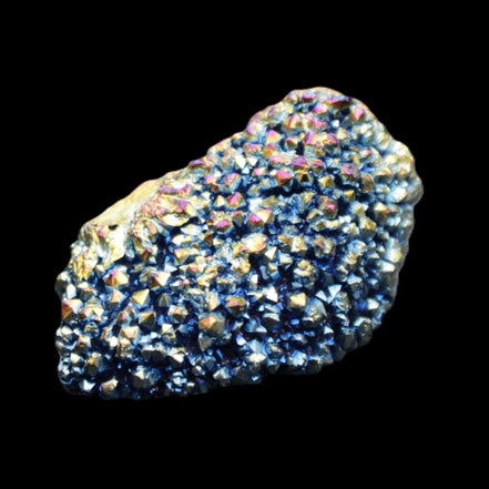 Aura electroplated Quartz cluster 38-45mm 24-28g in sunlight - Rocks and Things Store