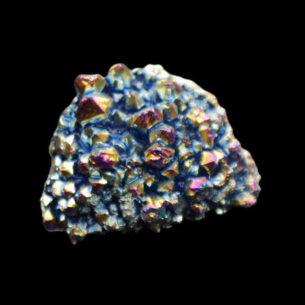 Aura electroplated Quartz cluster 38-45mm 24-28g in sunlight - Rocks and Things Store