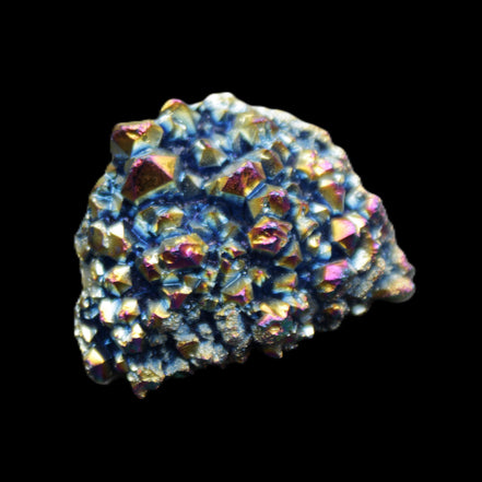 Aura electroplated Quartz cluster 38-45mm 24-28g in sunlight - Rocks and Things Store