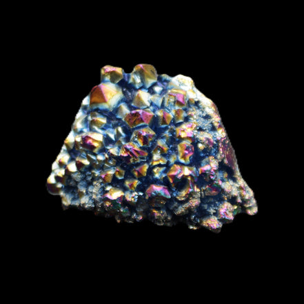Aura electroplated Quartz cluster 38-45mm 24-28g in sunlight - Rocks and Things Store