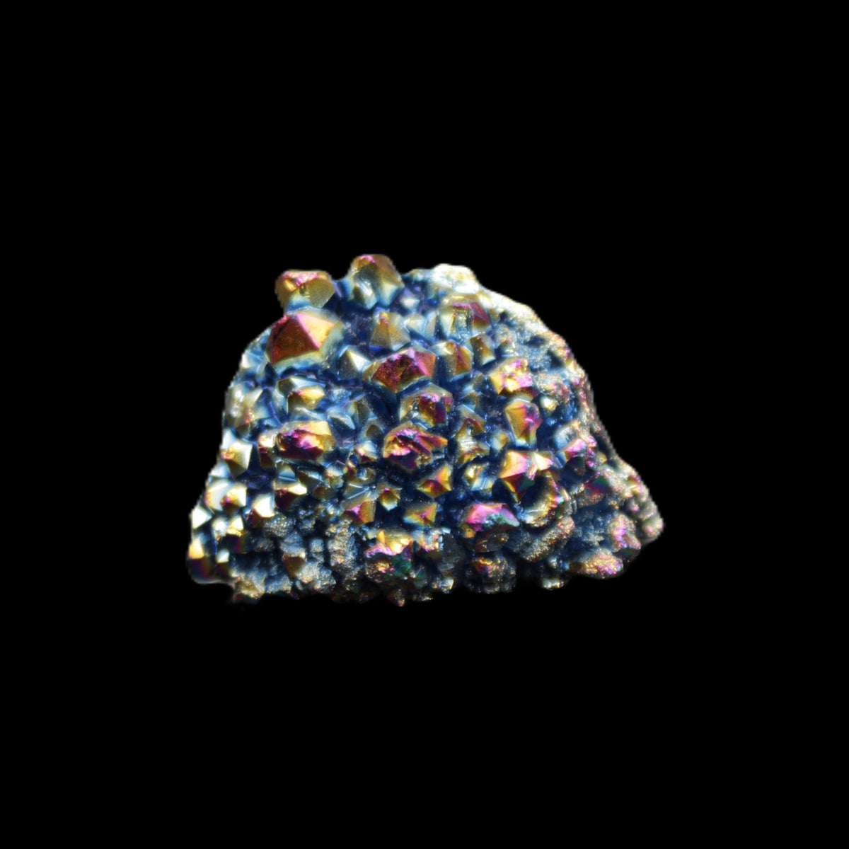 Aura electroplated Quartz cluster 38-45mm 24-28g in sunlight - Rocks and Things Store