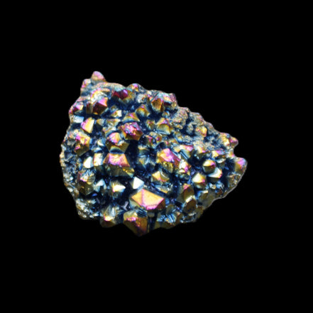 Aura electroplated Quartz cluster 38-45mm 24-28g in sunlight - Rocks and Things Store