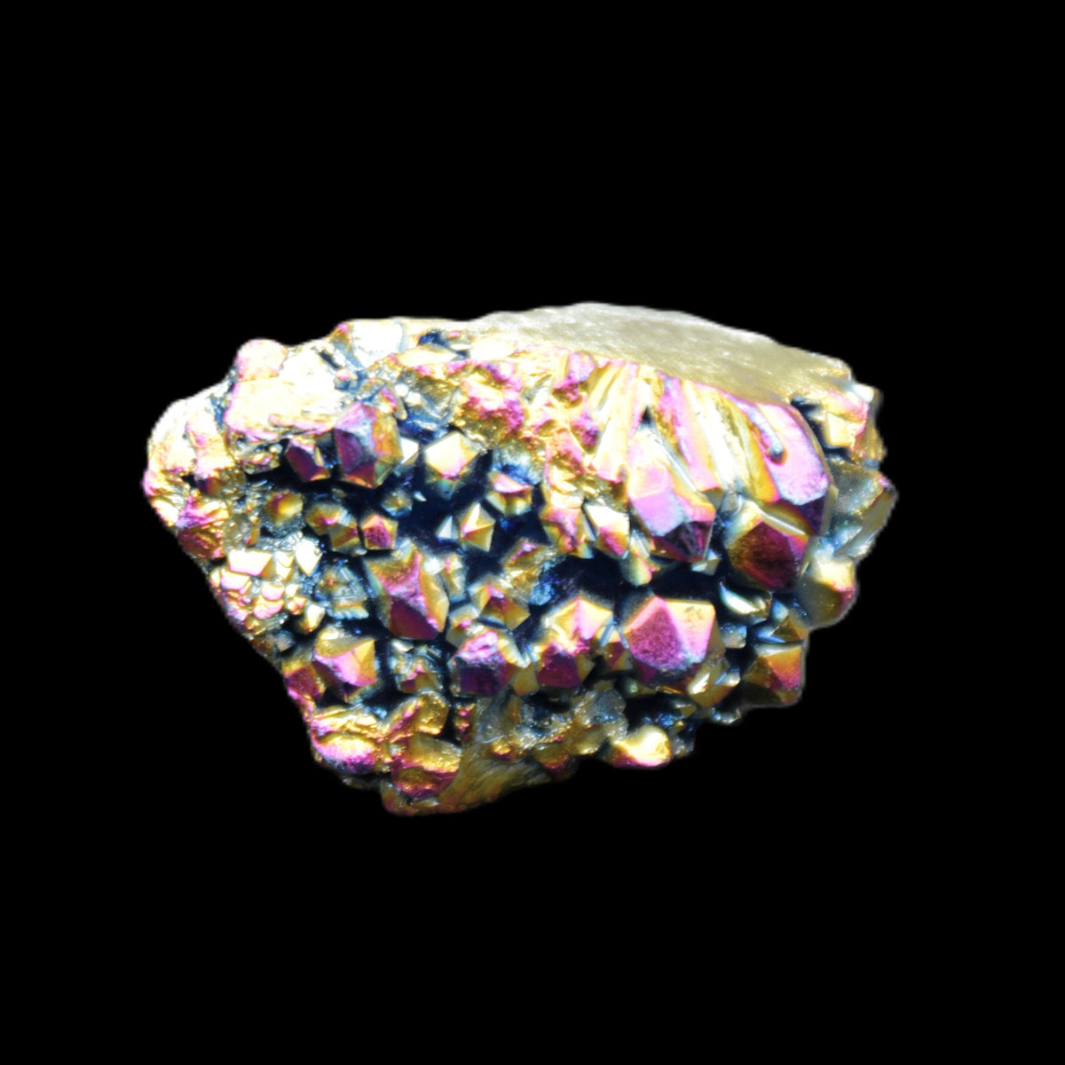 Aura electroplated Quartz cluster 38-45mm 24-28g in sunlight - Rocks and Things Store
