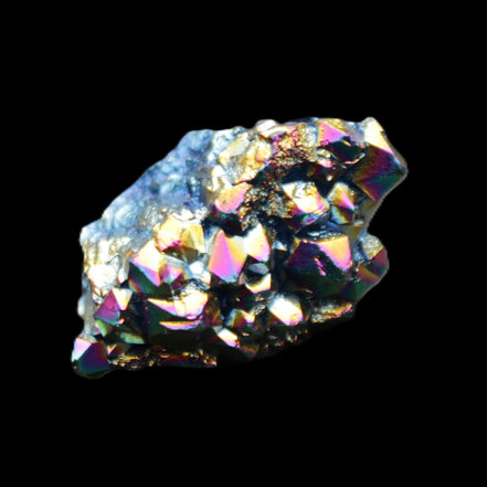 Aura electroplated Quartz cluster 38-45mm 24-28g in sunlight - Rocks and Things Store