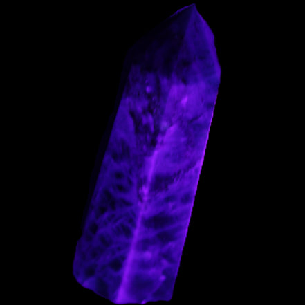 Apatite wand 24*19*64mm 55g in UV light - Rocks and Things Store