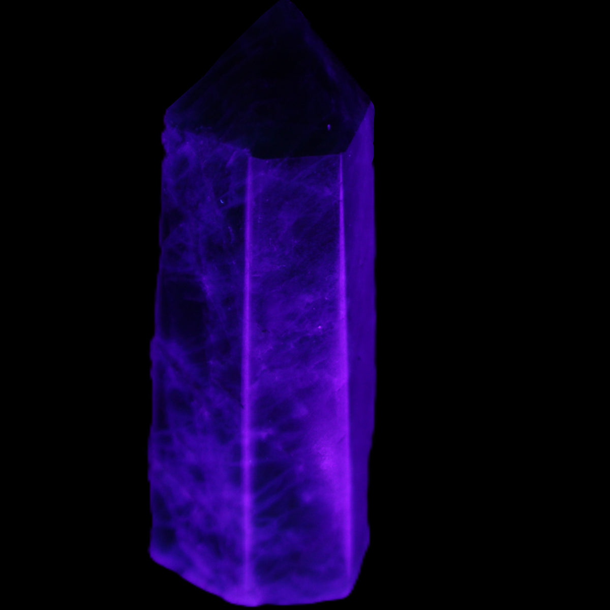 Apatite wand 24*19*64mm 55g in UV light - Rocks and Things Store