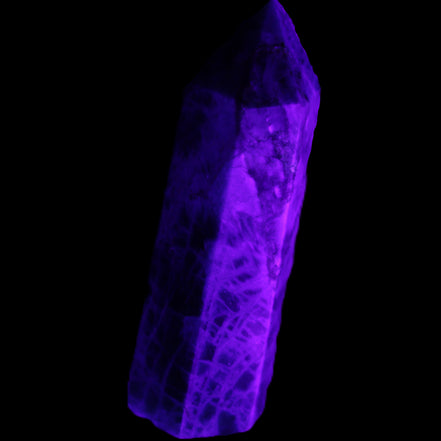Apatite wand 24*19*64mm 55g in UV light - Rocks and Things Store