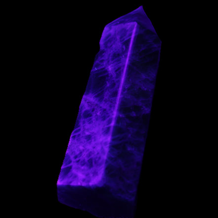 Apatite wand 24*19*64mm 55g in UV light - Rocks and Things Store