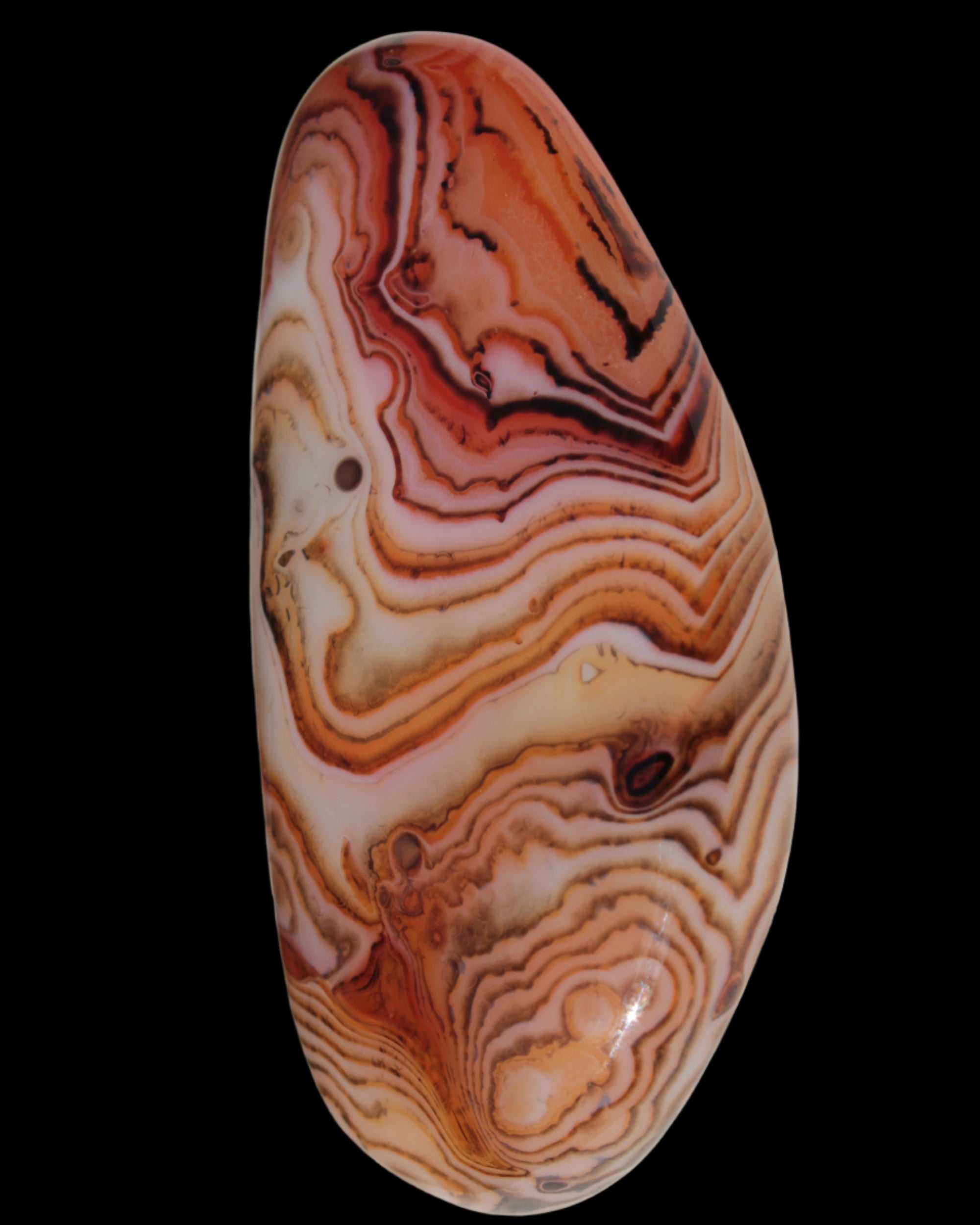 Crazy Lace Silk Banded Agate tumbled stone from Madagascar 59g in sunlight - Rocks and Things Store