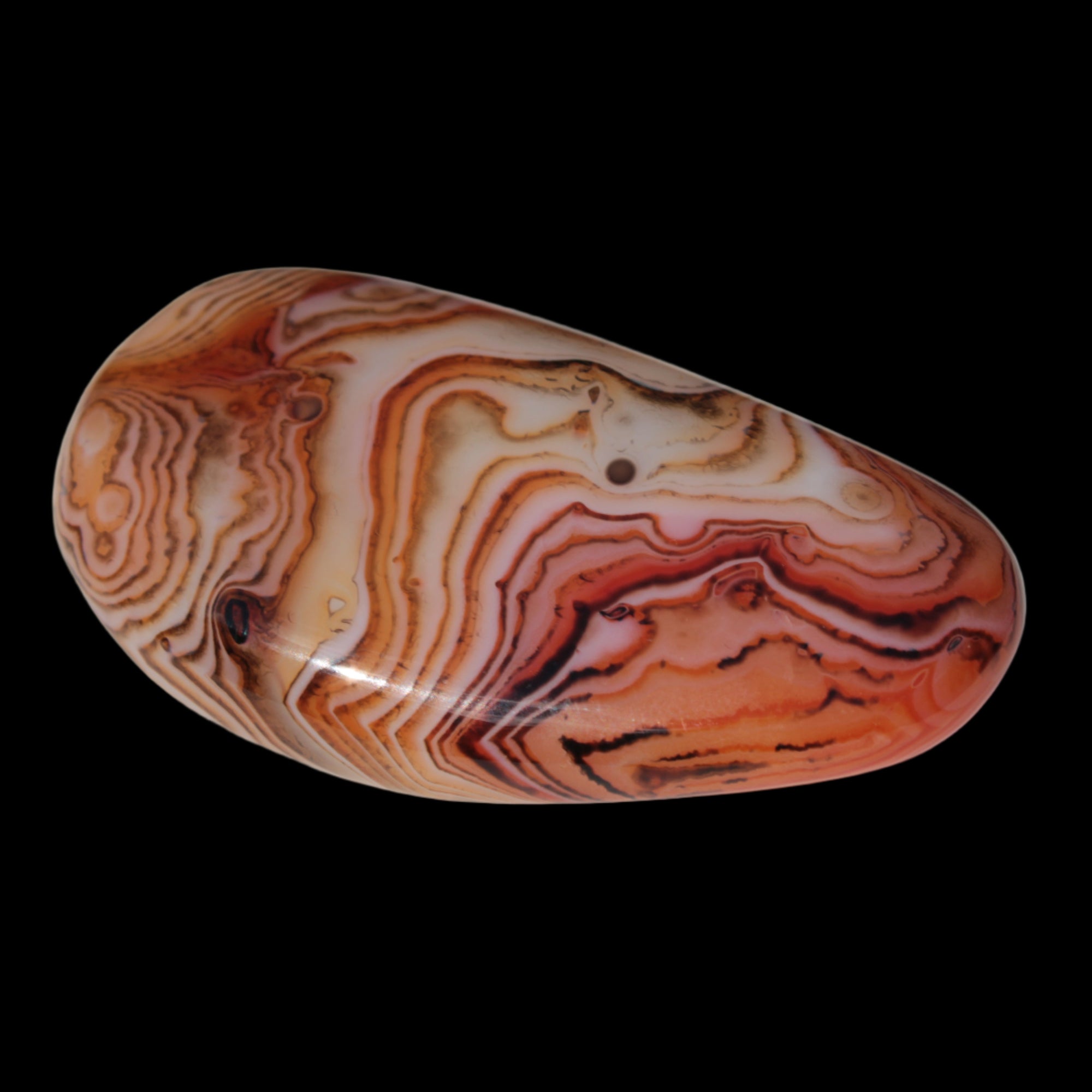 Crazy Lace Silk Banded Agate tumbled stone from Madagascar 59.1g Rocks and Things