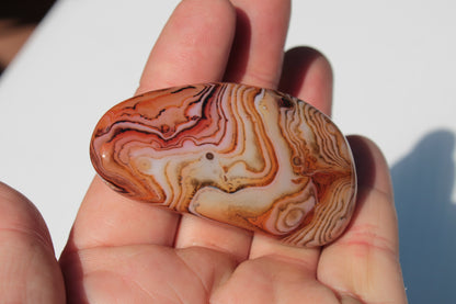 Crazy Lace Silk Banded Agate tumbled stone from Madagascar 59.1g Rocks and Things