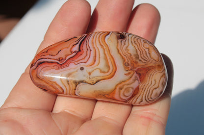 Crazy Lace Silk Banded Agate tumbled stone from Madagascar 59.1g Rocks and Things