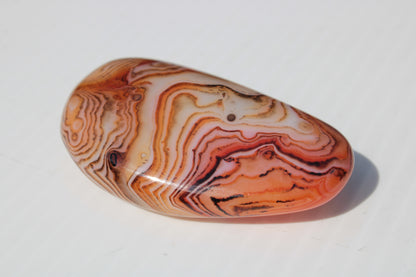 Crazy Lace Silk Banded Agate tumbled stone from Madagascar 59.1g Rocks and Things