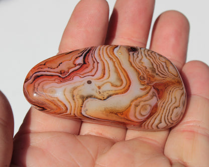 Crazy Lace Silk Banded Agate tumbled stone from Madagascar 59.1g Rocks and Things