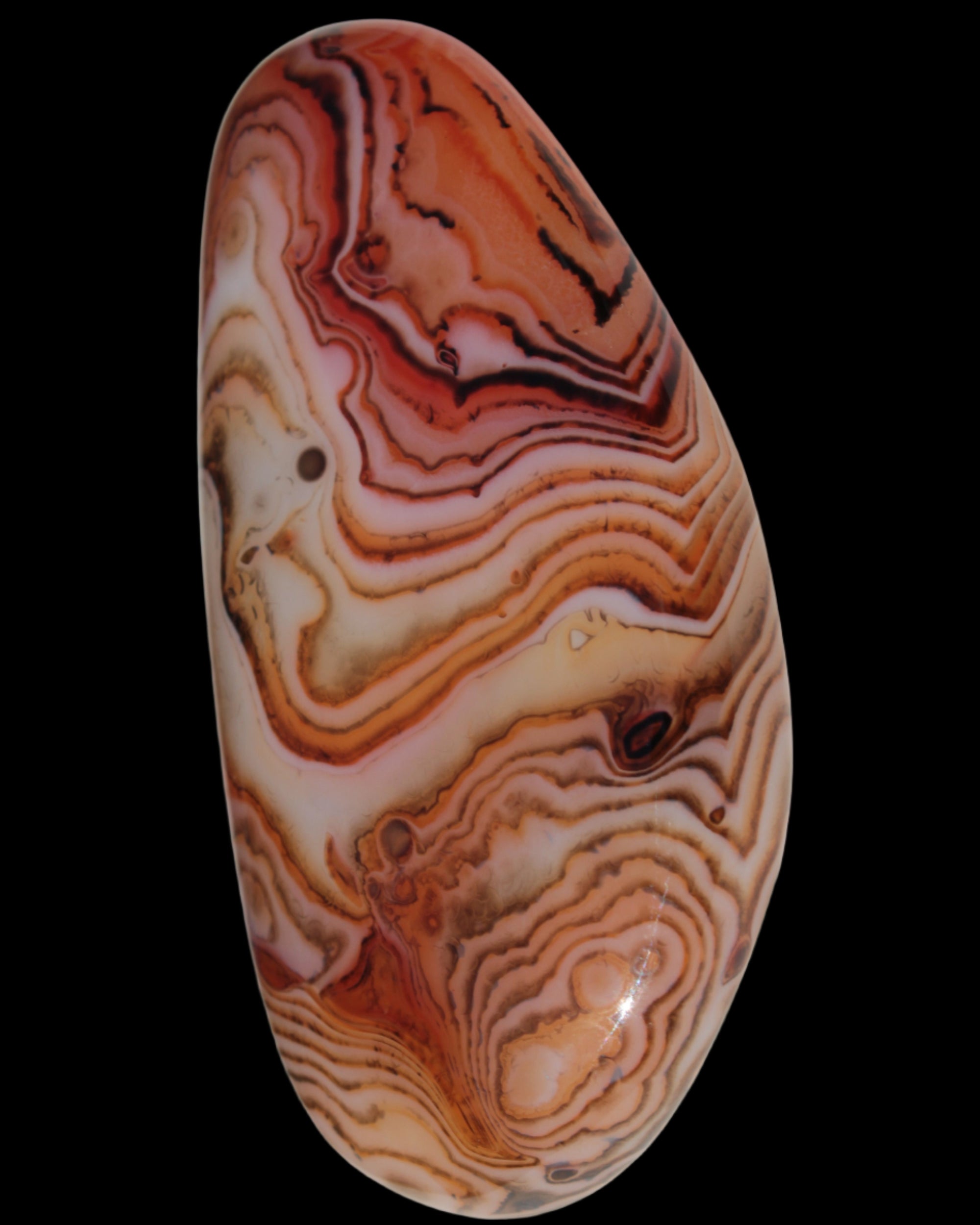 Crazy Lace Silk Banded Agate tumbled stone from Madagascar 59g in sunlight - Rocks and Things Store