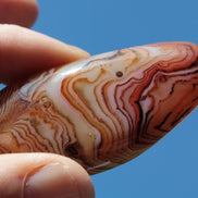 Crazy Lace Silk Banded Agate tumbled stone from Madagascar 59.1g Rocks and Things