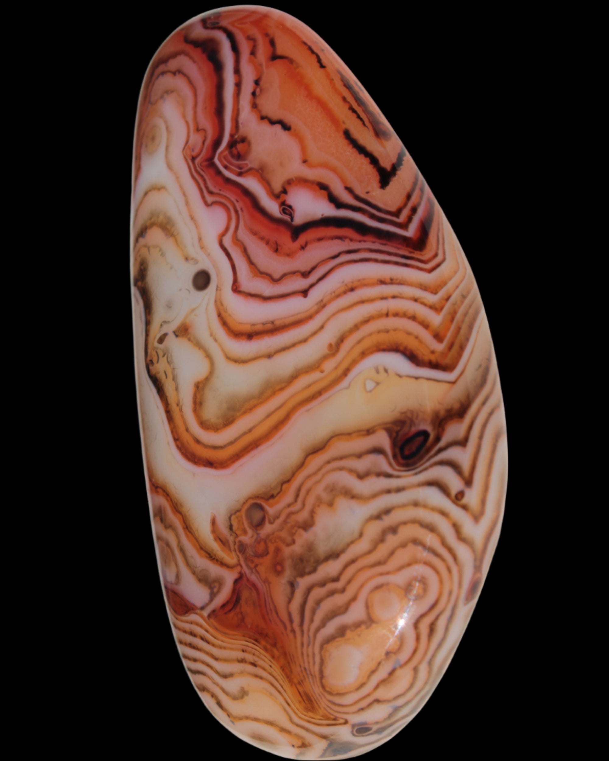 Crazy Lace Silk Banded Agate tumbled stone from Madagascar 59g in sunlight - Rocks and Things Store