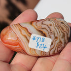 Crazy Lace Silk Banded Agate tumbled stone from Madagascar 59.1g Rocks and Things