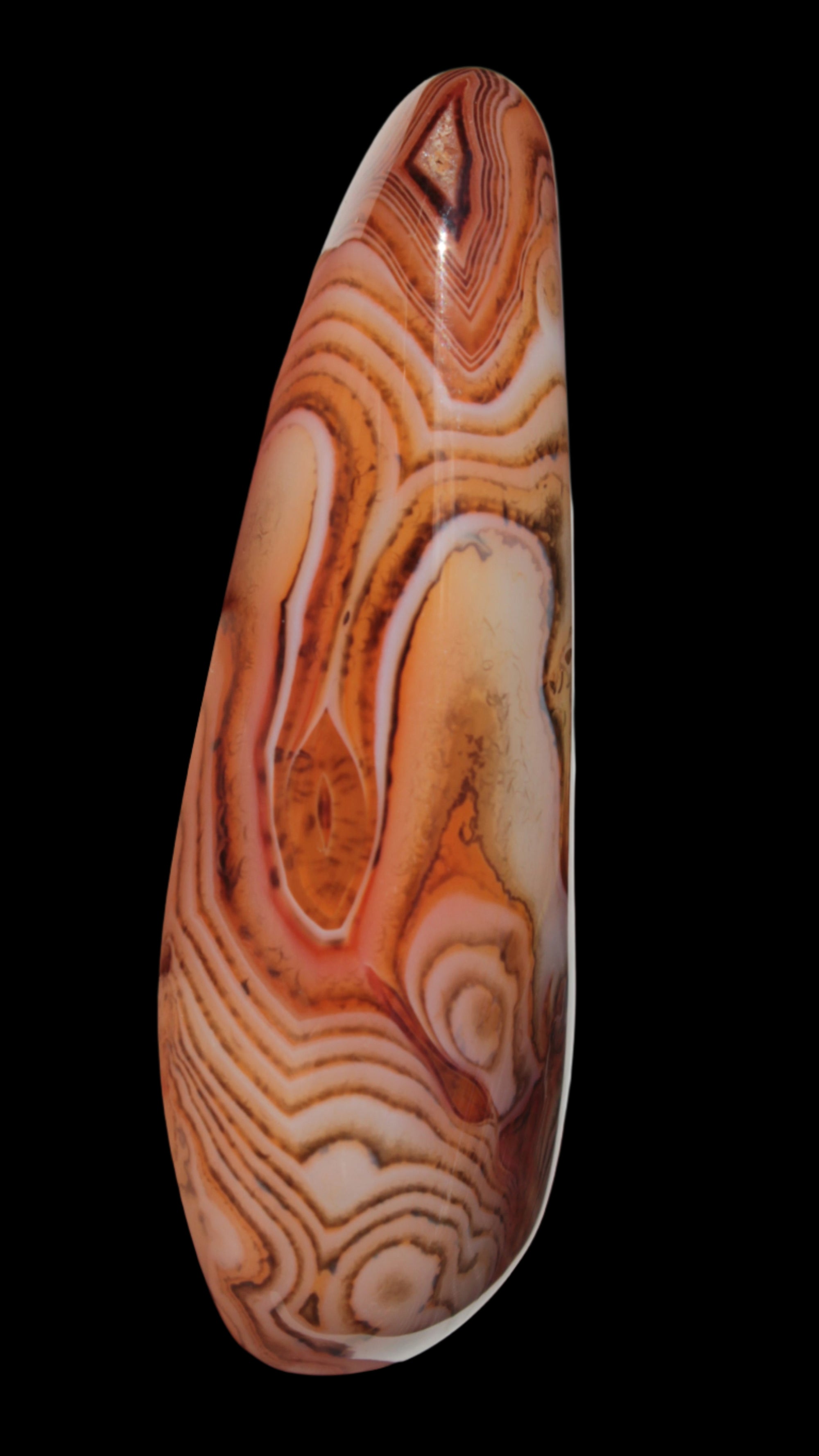 Crazy Lace Silk Banded Agate tumbled stone from Madagascar 59g in sunlight - Rocks and Things Store