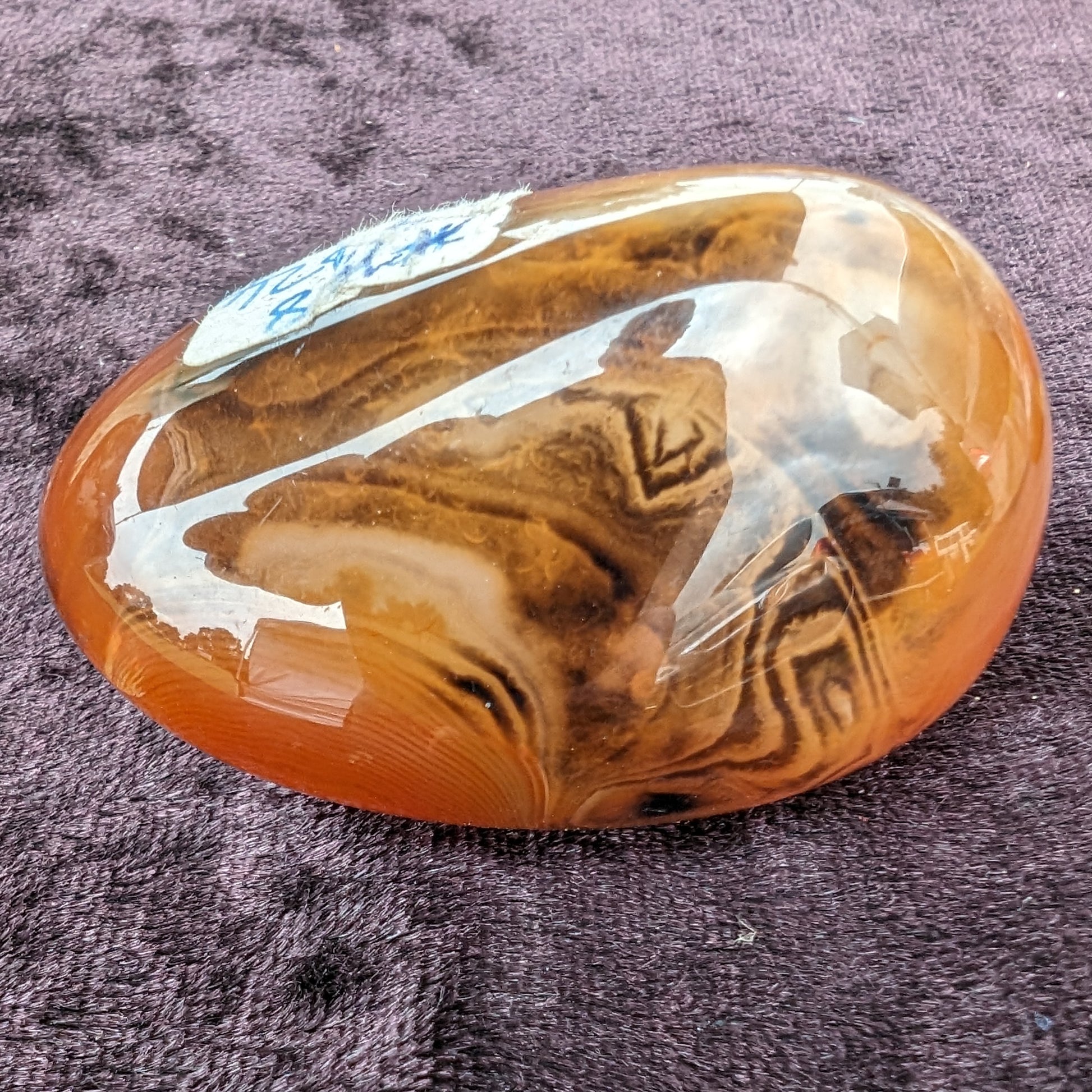 Crazy Lace Silk Banded Agate tumbled stone from Madagascar 66.3g Rocks and Things