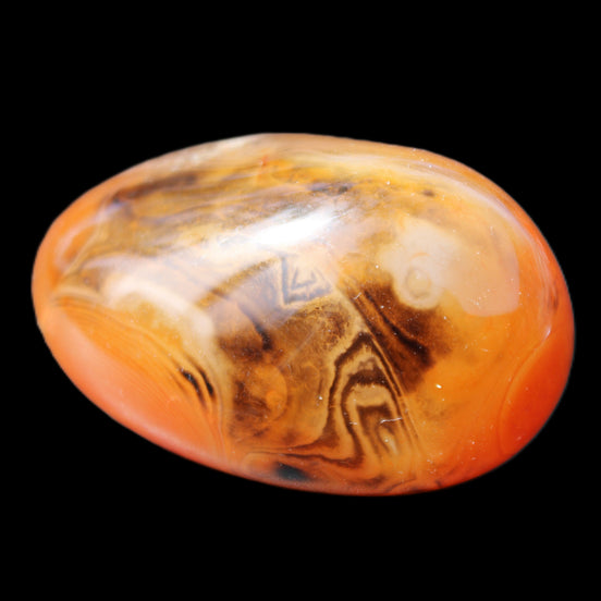Crazy Lace Silk Banded Agate tumbled stone from Madagascar 63g in sunlight - Rocks and Things Store