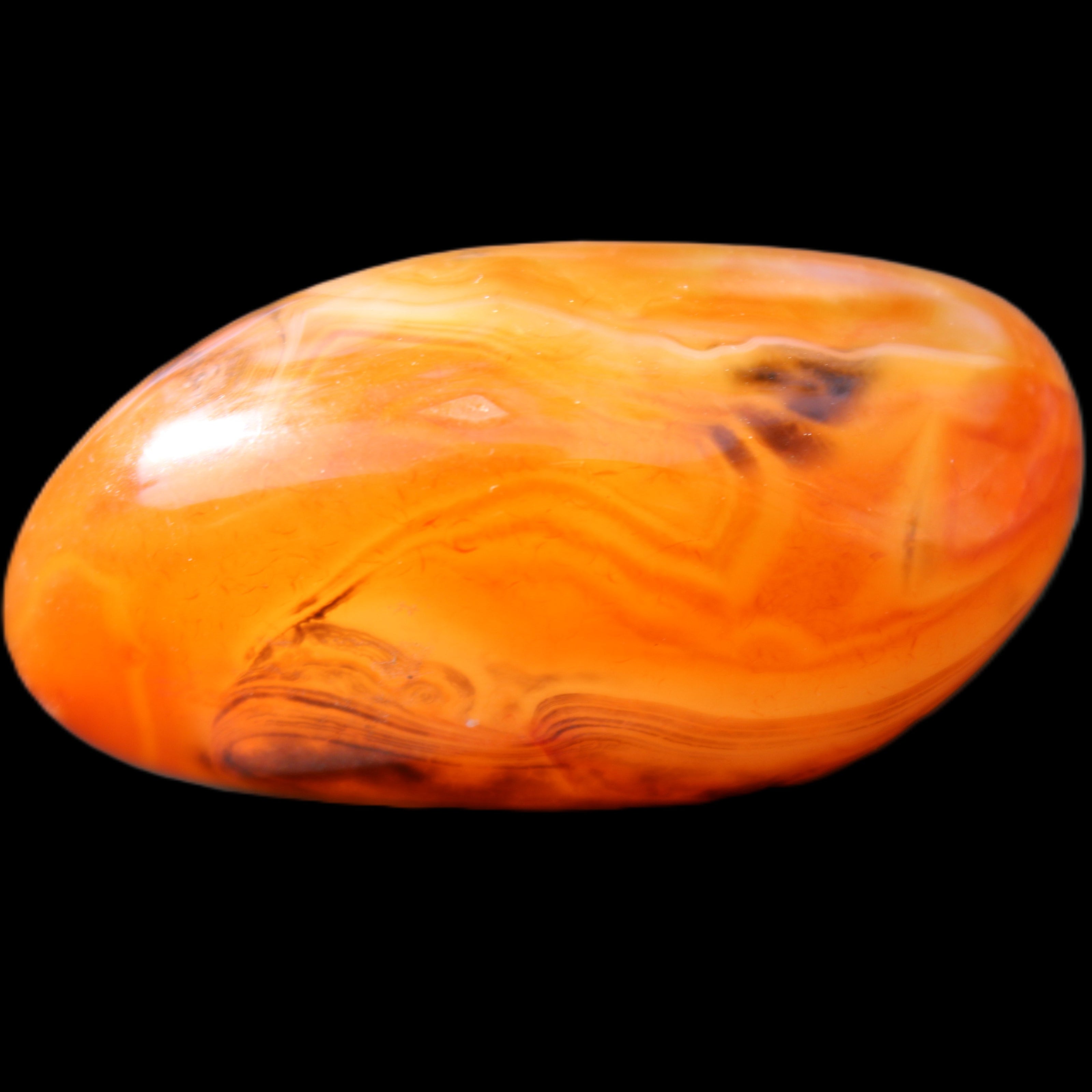 Crazy Lace Silk Banded Agate tumbled stone from Madagascar 63g in sunlight - Rocks and Things Store
