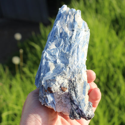 Blue Kyanite cluster with stand 830g