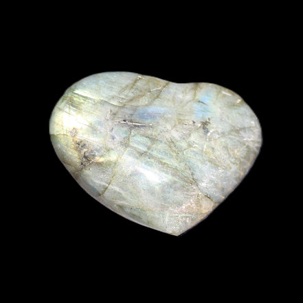 Labradorite heart 39-44g in sunlight - Rocks and Things Store